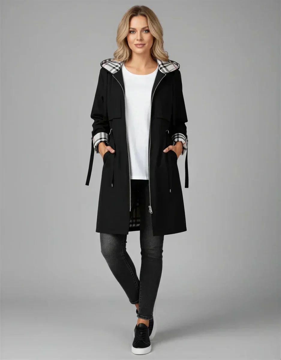 Amelia | Women's Zip Coat with Protective Hood & Tailored Fit