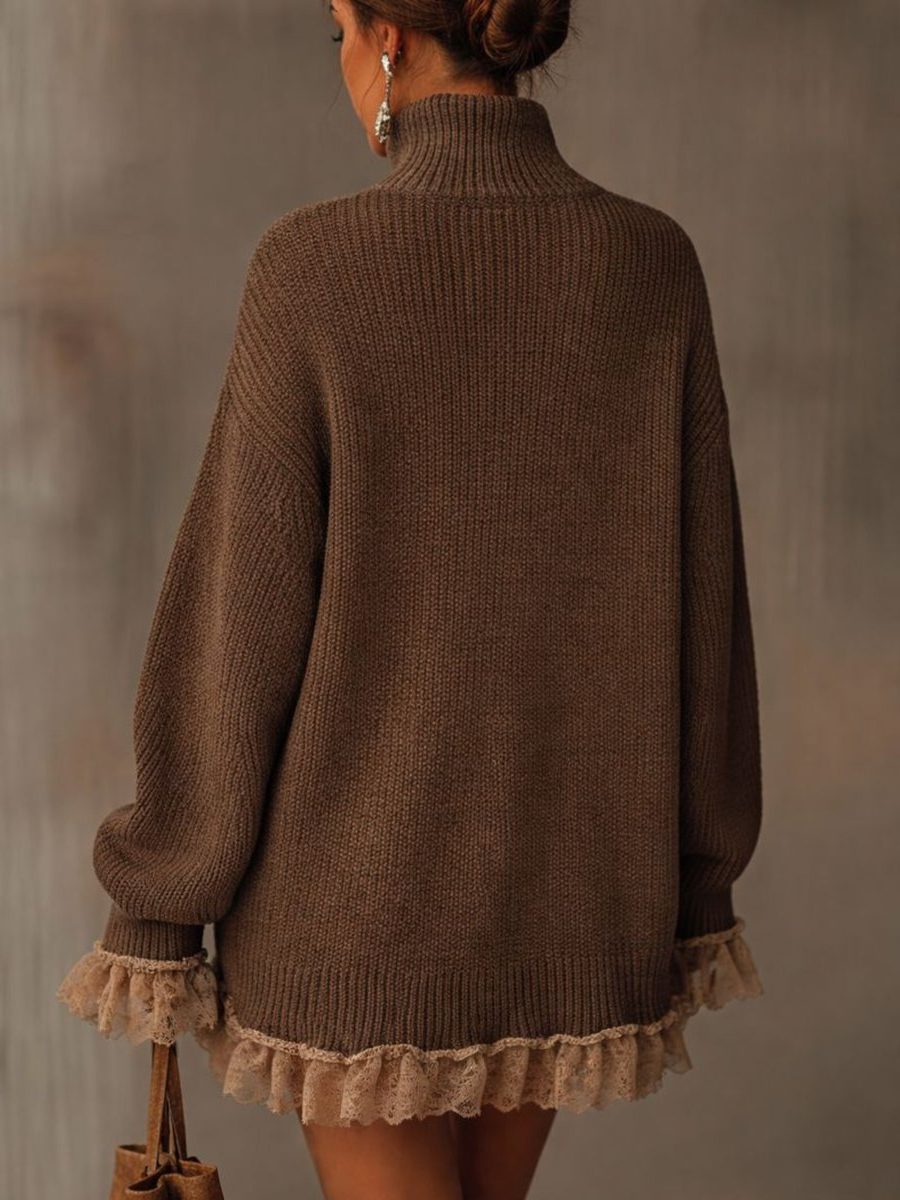 Winona | Cozy Oversized Ribbed Knit Mini Sweater Dress