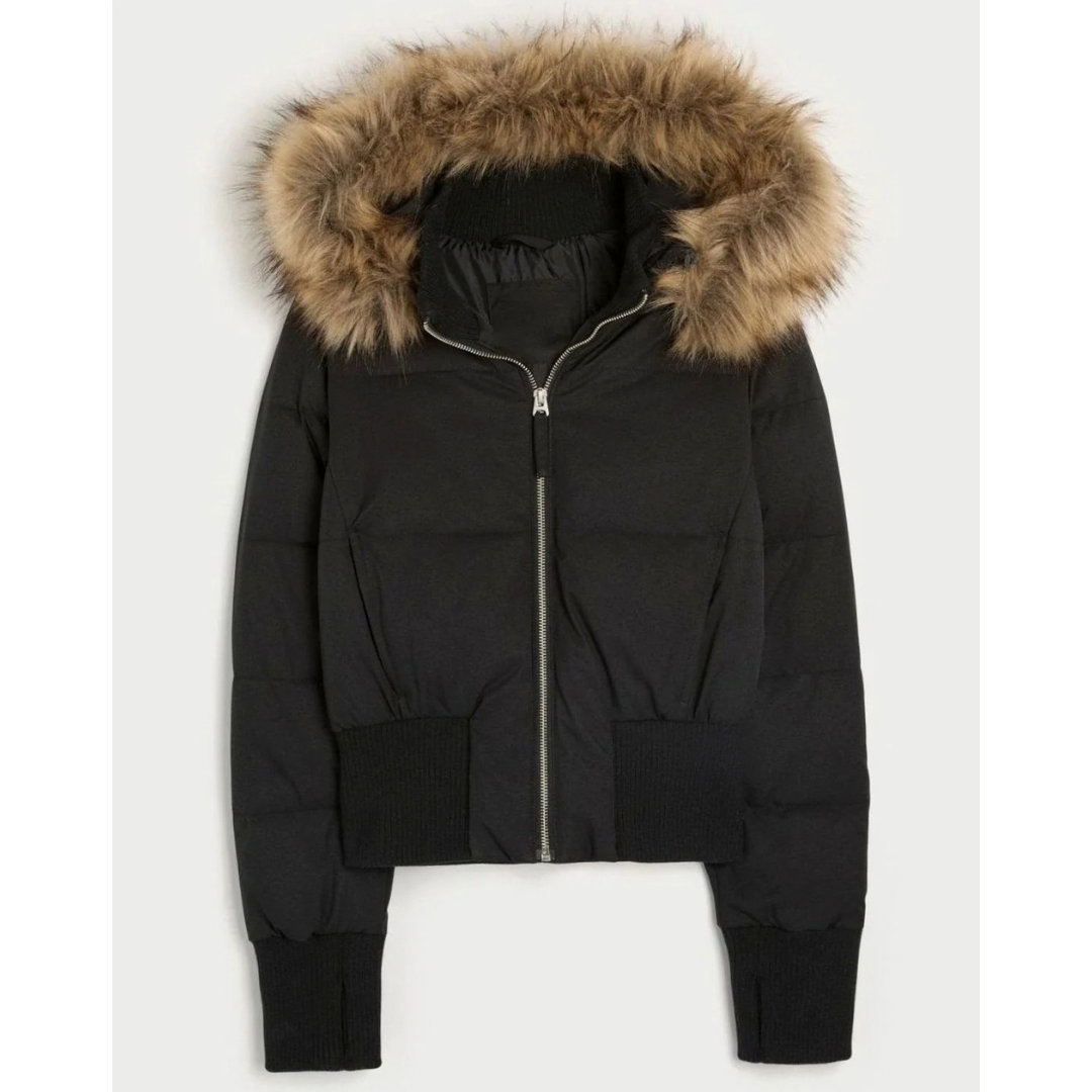 Helena | Women's Short Puffer Jacket with Hood and Cozy Trim