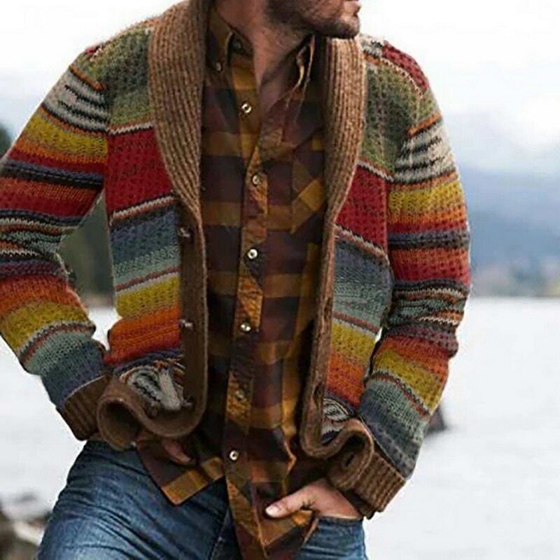 Bianca | Checked Vintage Men’s Cardigan