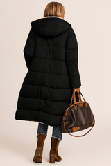 Sienna | Women's Reversible Long Coat with Contrast Collar
