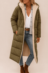 Sienna | Women's Reversible Long Coat with Contrast Collar