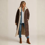 Sienna | Women's Reversible Long Coat with Contrast Collar