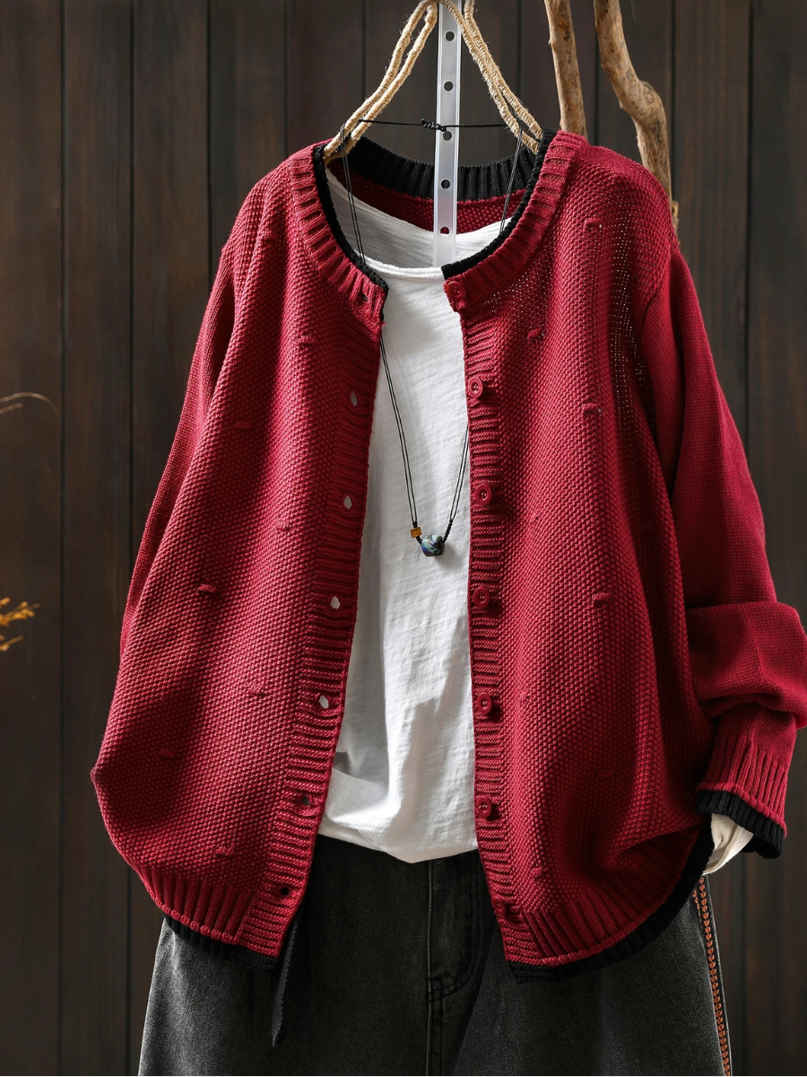 Ember | Women's Oversized Textured Button Cardigan
