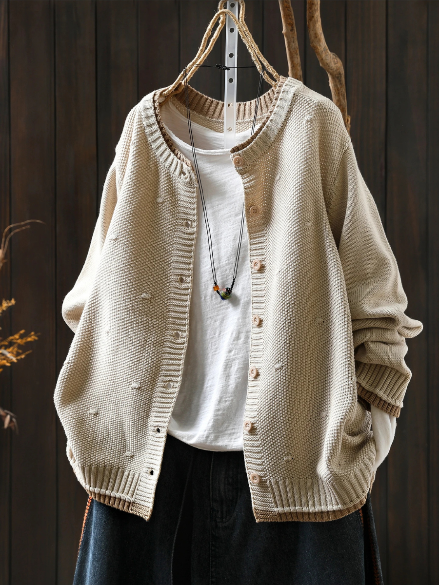 Ember | Women's Oversized Textured Button Cardigan