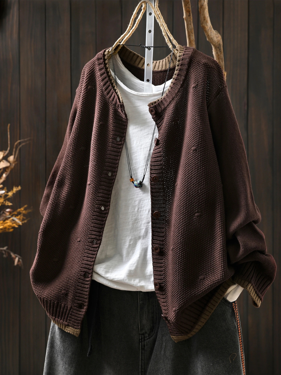 Ember | Women's Oversized Textured Button Cardigan