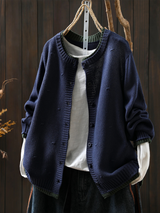 Ember | Women's Oversized Textured Button Cardigan