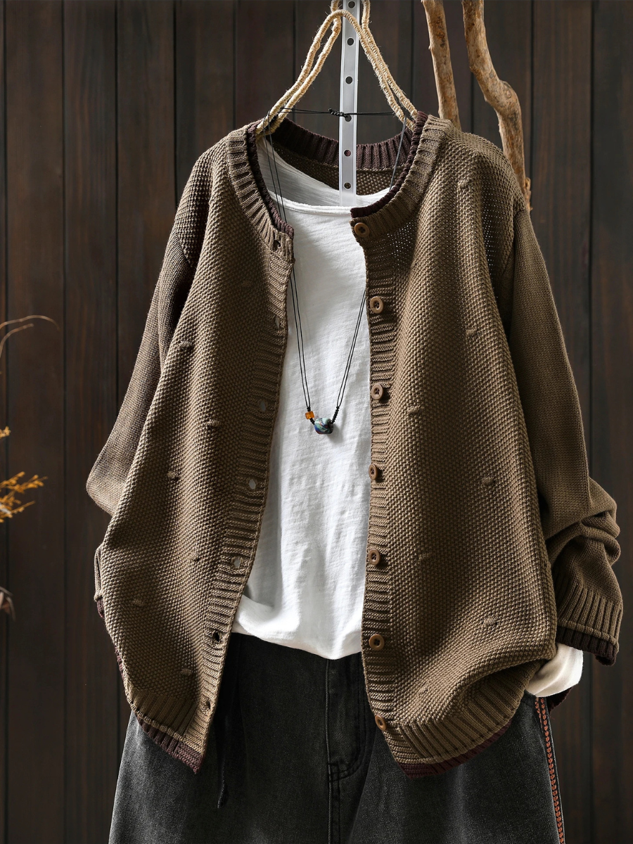 Ember | Women's Oversized Textured Button Cardigan