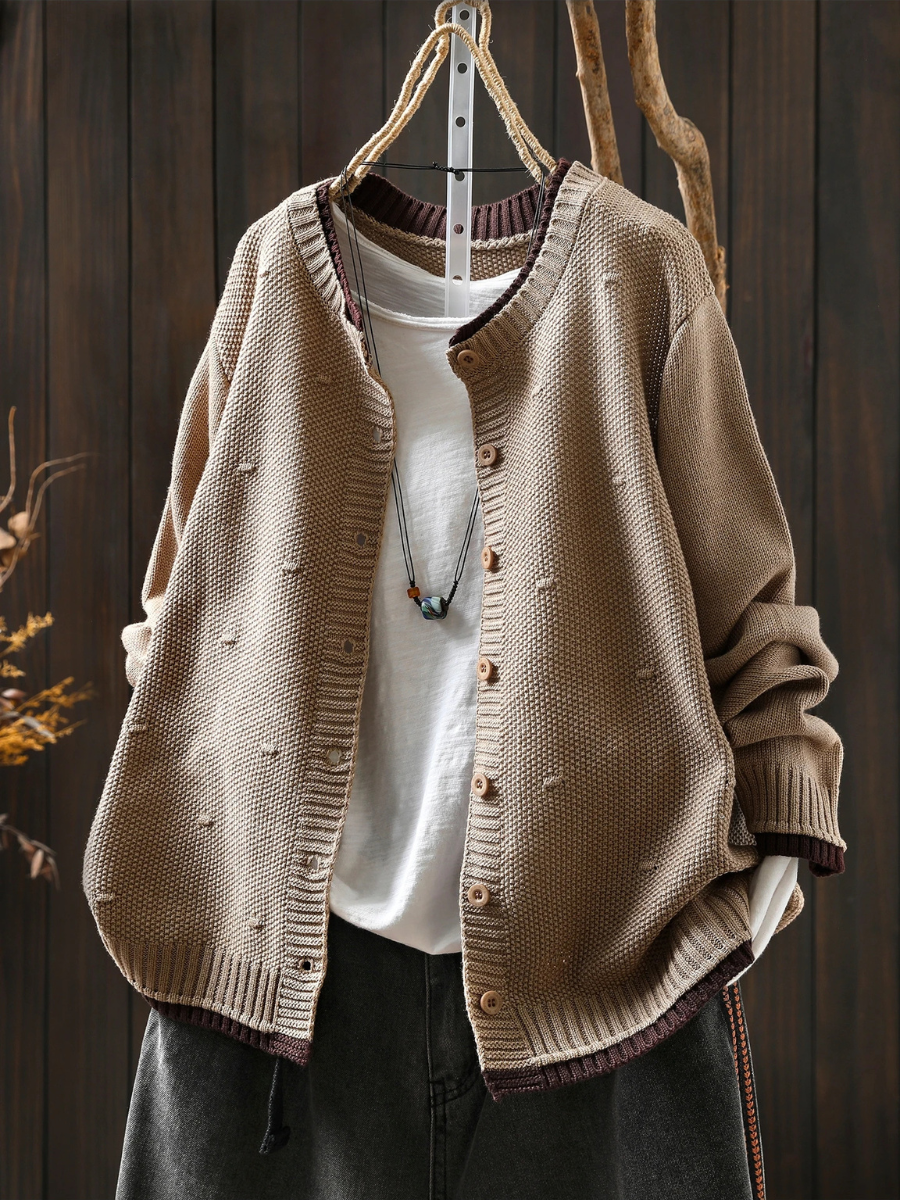 Ember | Women's Oversized Textured Button Cardigan