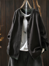 Ember | Women's Oversized Textured Button Cardigan