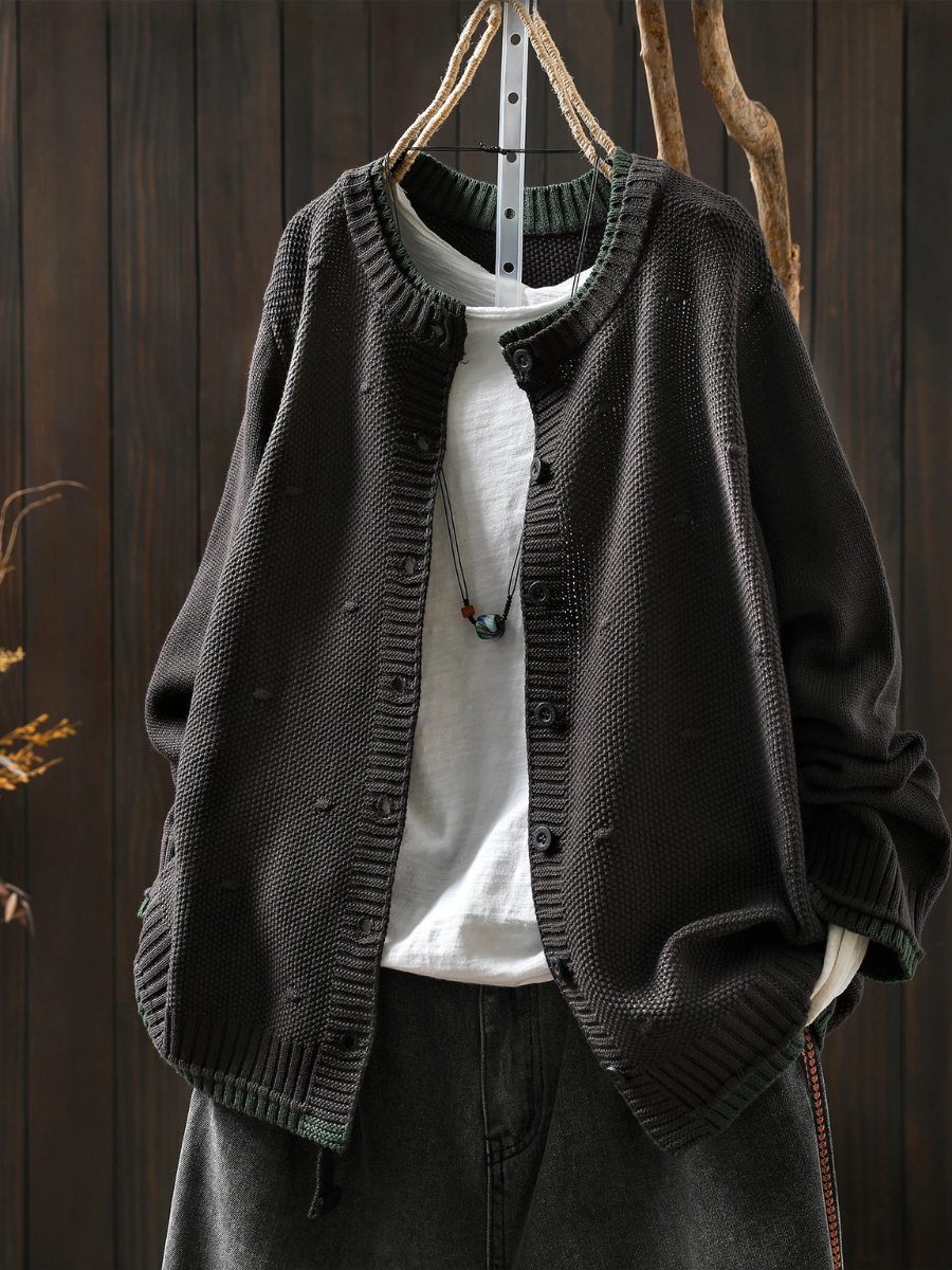 Ember | Women's Oversized Textured Button Cardigan