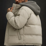 Abigail | Windproof Winter Jacket with Fleece Hood for Men