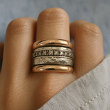 Bold Vintage Gold and Silver Ring - Threadford