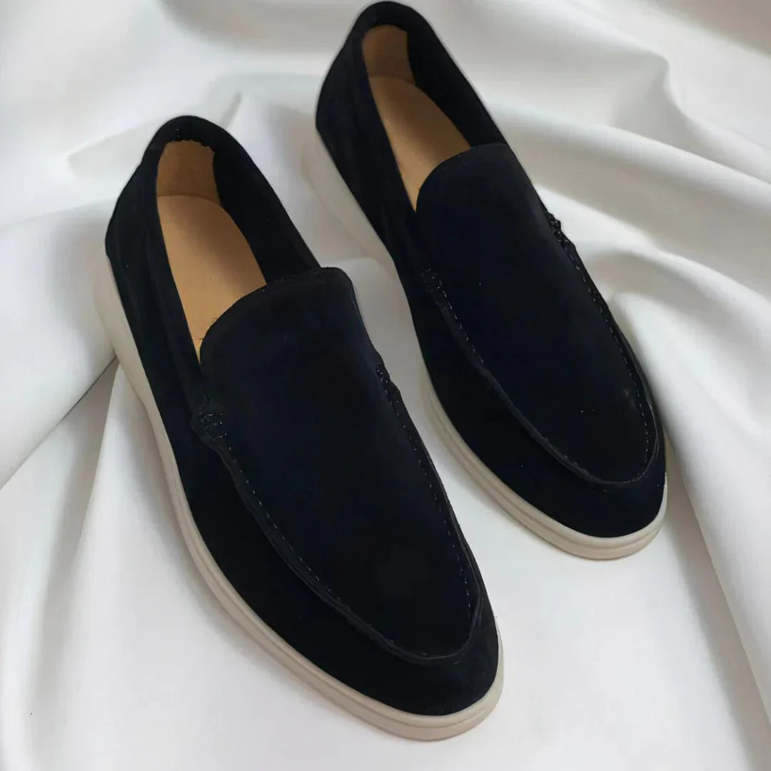 Elegant Suede Loafers - Threadford