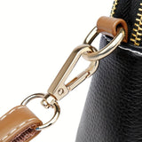 Mila Litchi Crossbody Bag with Embossed Pattern - Threadford
