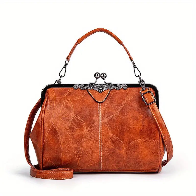 Retro-Style Geometric Crossbody Bag by Liv - Threadford