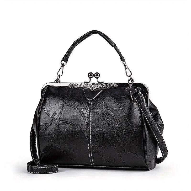 Retro-Style Geometric Crossbody Bag by Liv - Threadford