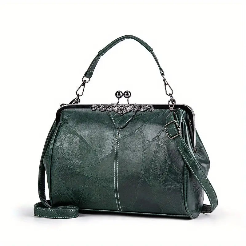 Retro-Style Geometric Crossbody Bag by Liv - Threadford