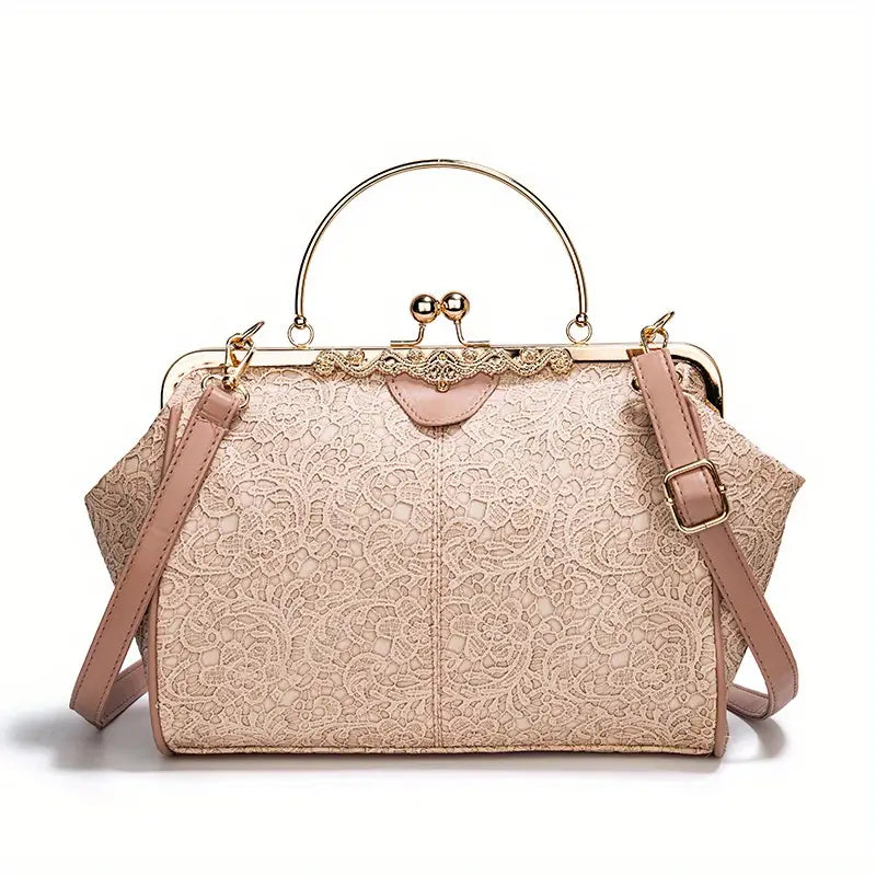 Retro-Style Geometric Crossbody Bag by Liv - Threadford