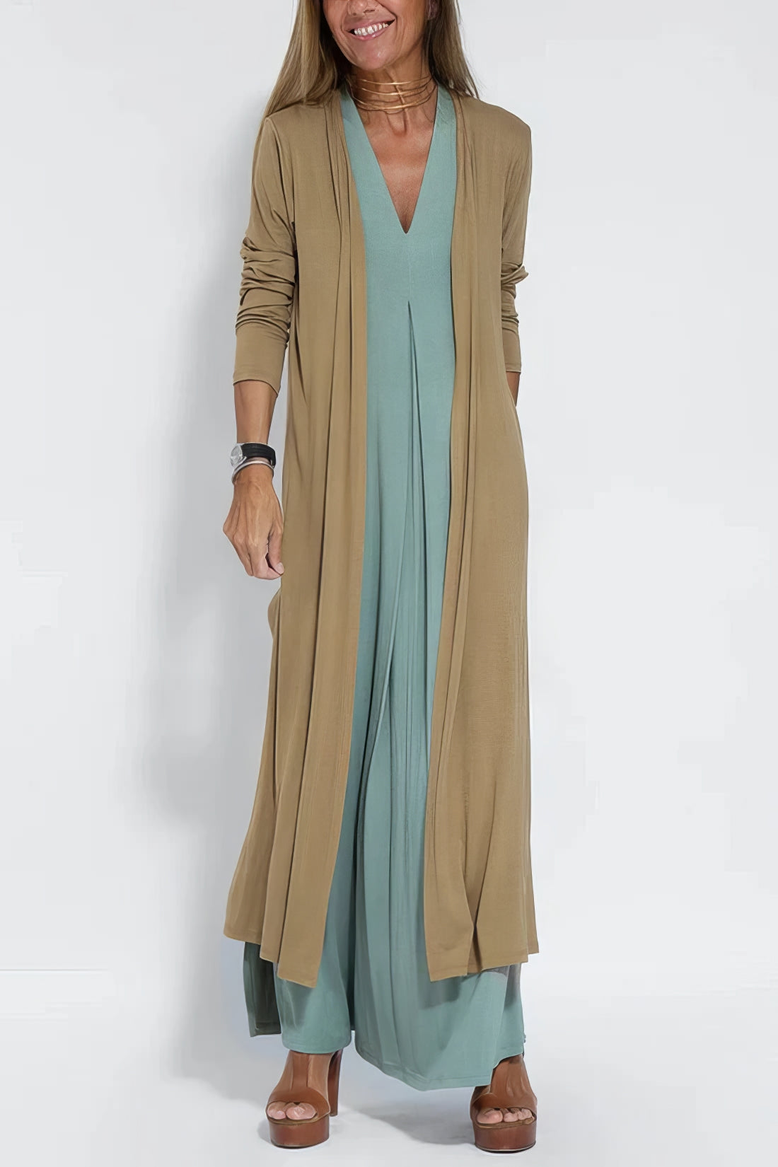 Claire | Elegant Long Dress - Threadford