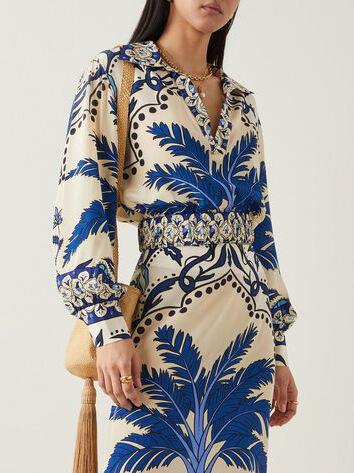Unique Palm Tree Floral Cropped Top Shirt - Threadford