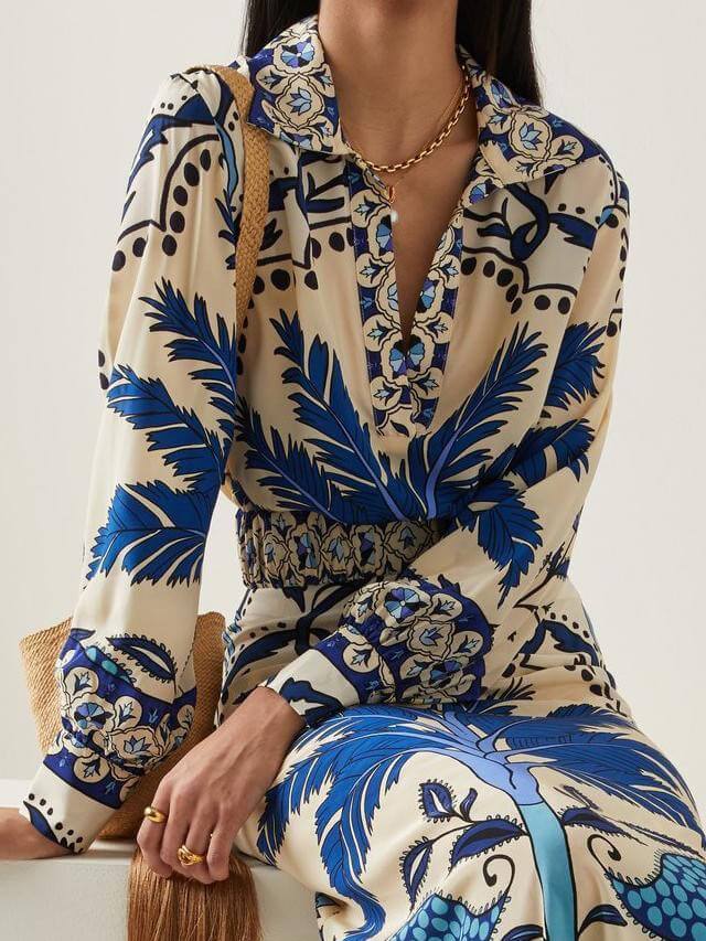 Unique Palm Tree Floral Cropped Top Shirt - Threadford