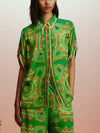 Unique Tropical Fruit Print Button-down Shirt - Threadford