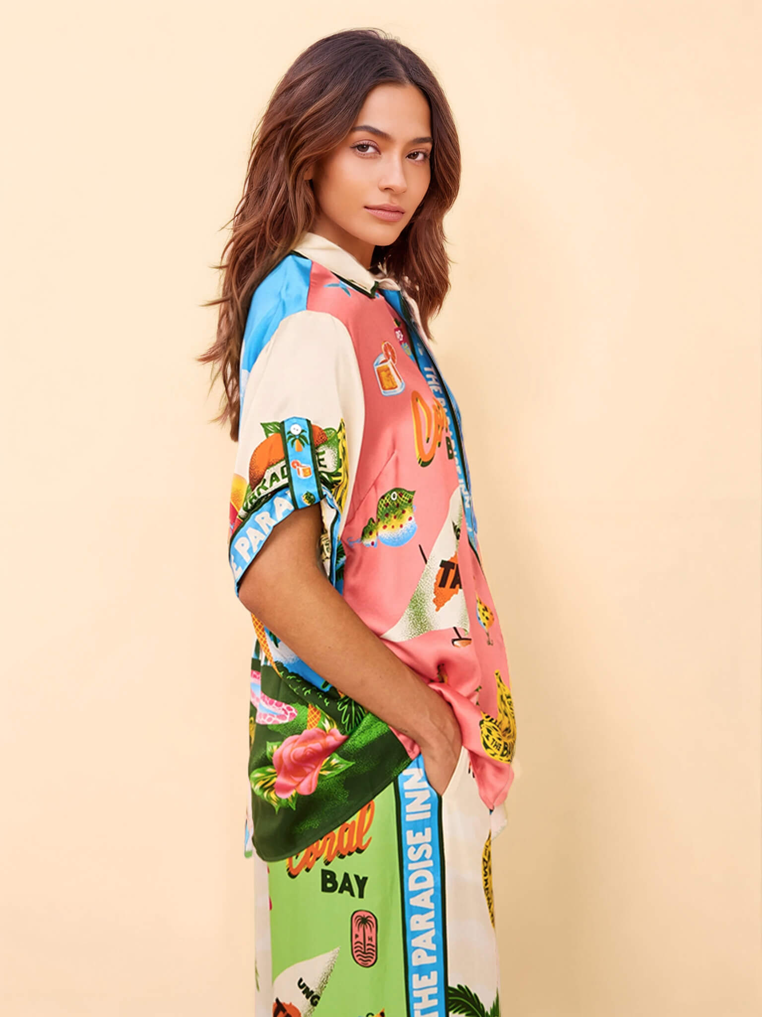 Sunny Beach Summer Style Printed Two Piece Set - Top - Threadford