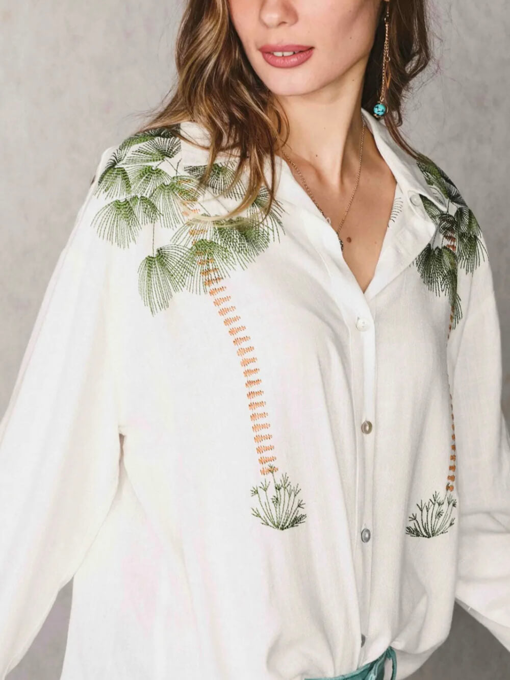 Summer Tropical Style Unique Print Loose Tops - Threadford