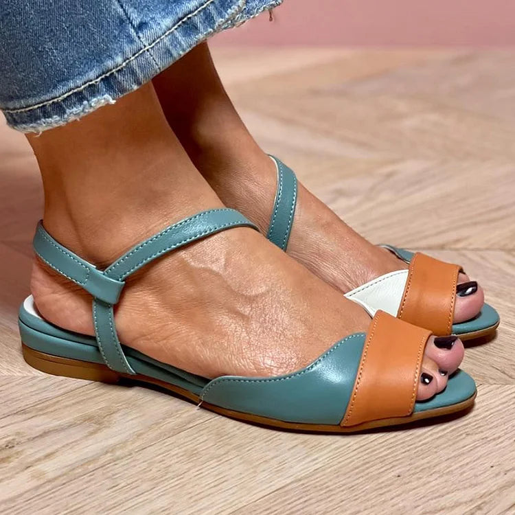 GINEVRA | Elegant Tricolour Open-Toe Sandals for a Sophisticated Look - Threadford
