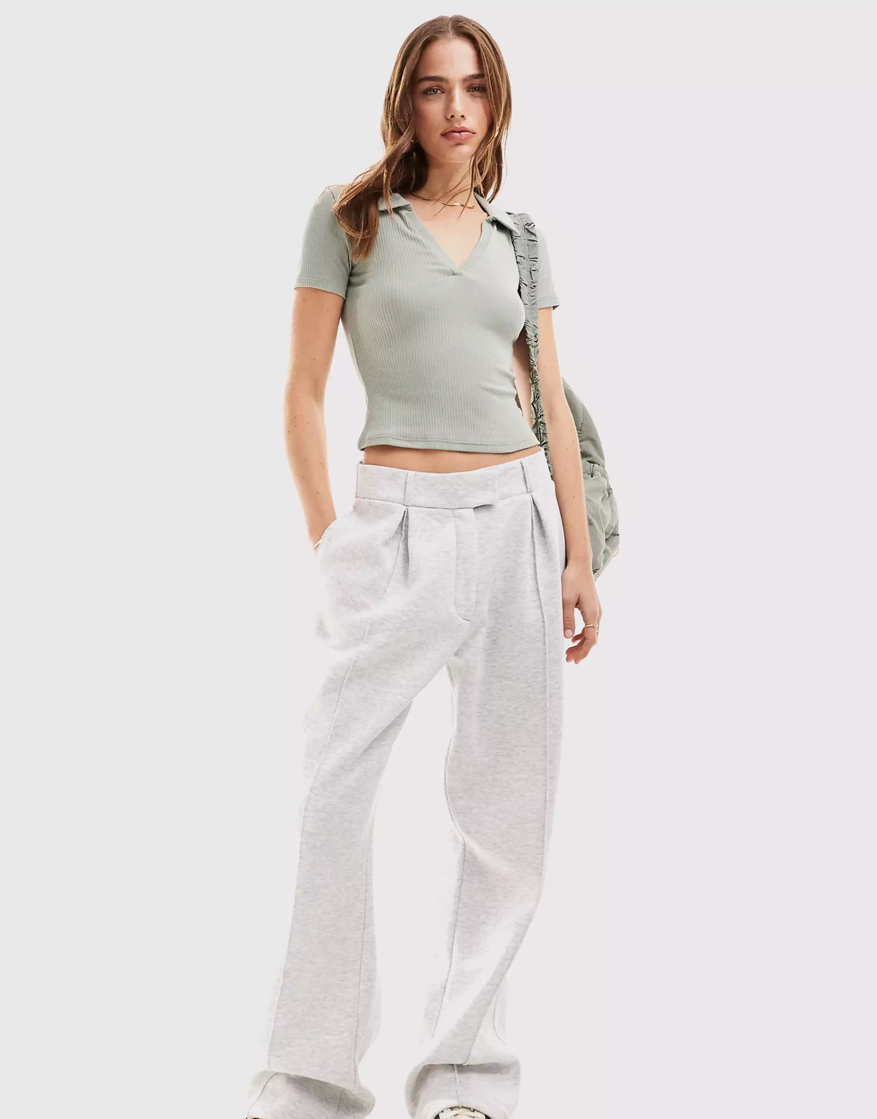 Slim fit crop top - Threadford