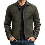 【24-hour shipping out】Mens Classic Fashion Zipper Leather Jacket 98679789U - Threadford