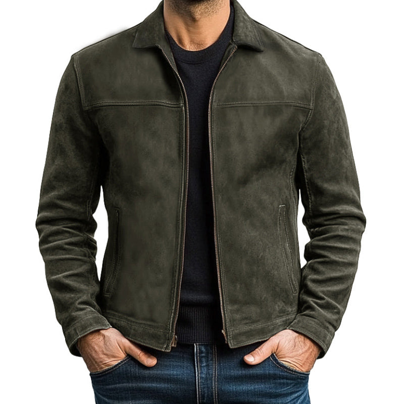 【24-hour shipping out】Mens Classic Fashion Zipper Leather Jacket 98679789U - Threadford