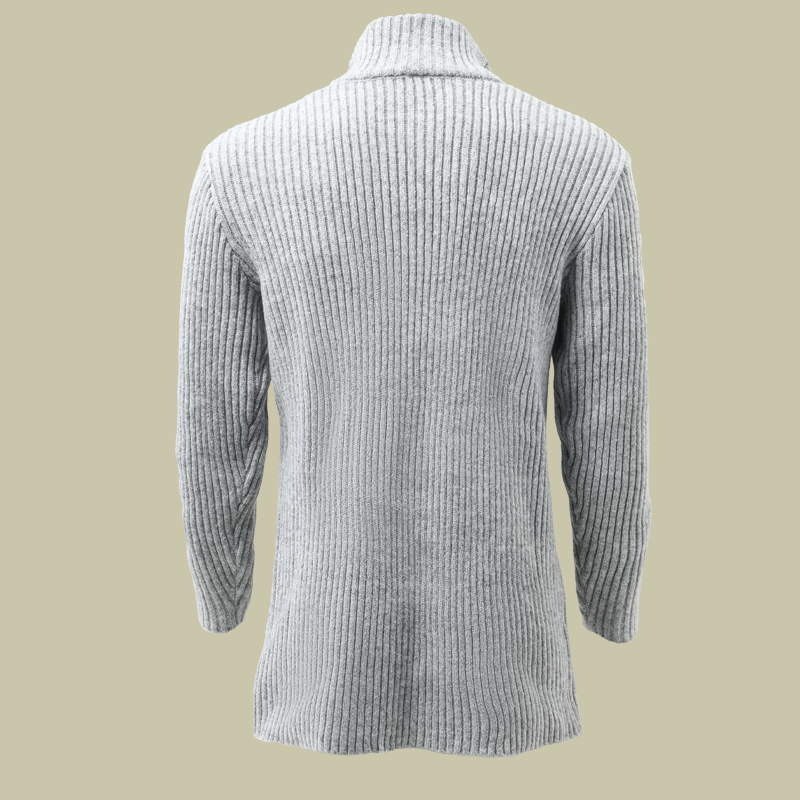 Men's Fashion Stand Collar Solid Striped Long Sleeve Mid-length Knit Cardigan 70689538Z - Threadford