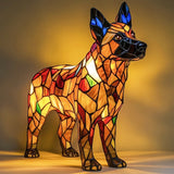 Bandito | Magical Dog Lamp in Coloured Glass - Threadford