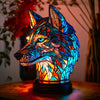 Blaze | Wolf Lamp Magisk in Coloured Glass - Threadford