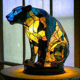 Fauve | Panther Lamp Magic in Coloured Glass - Threadford