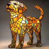 Hunter | Magic Dog Lamp in Coloured Glass - Threadford