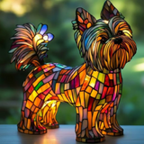 Lili | Magical Dog Lamp in Coloured Glass - Threadford