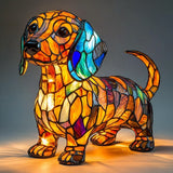 Mimi | Magic Dog Lamp in Coloured Glass - Threadford