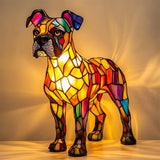 Tyson | Magic Dog Lamp in Coloured Glass - Threadford