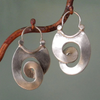 Unique Vintage Silver Earrings with Irregular Design - Threadford