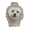 Unisex 3D Graphic Hoodies Animals Dogs Maltese Cute - Threadford