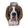 Unisex 3D Graphic Hoodies Animals Dogs Saint Bernard Adorable - Threadford