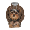 Unisex 3D Graphic Hoodies Animals Dogs Yorkshire Terrier Yorkie Quiet - Threadford