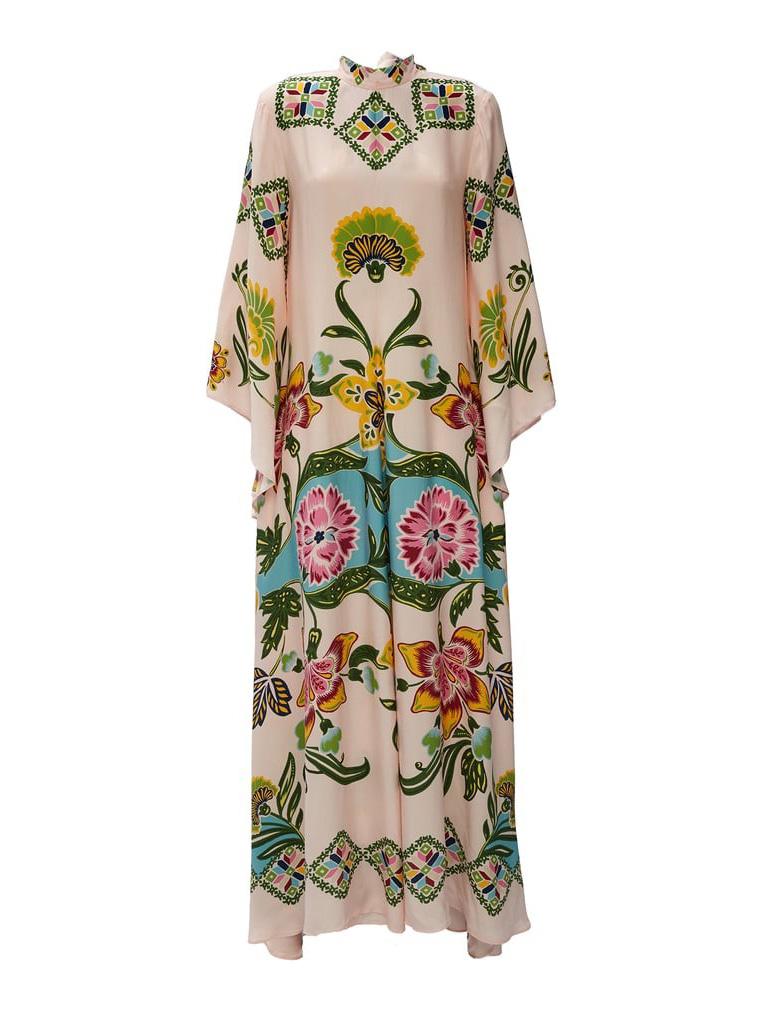 Exquisite Sunshine Floral Print Flowing Maxi Dress - Threadford