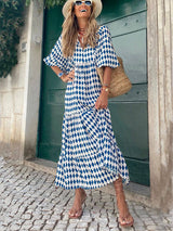 Bohemian Printed Maxi Dress - Threadford