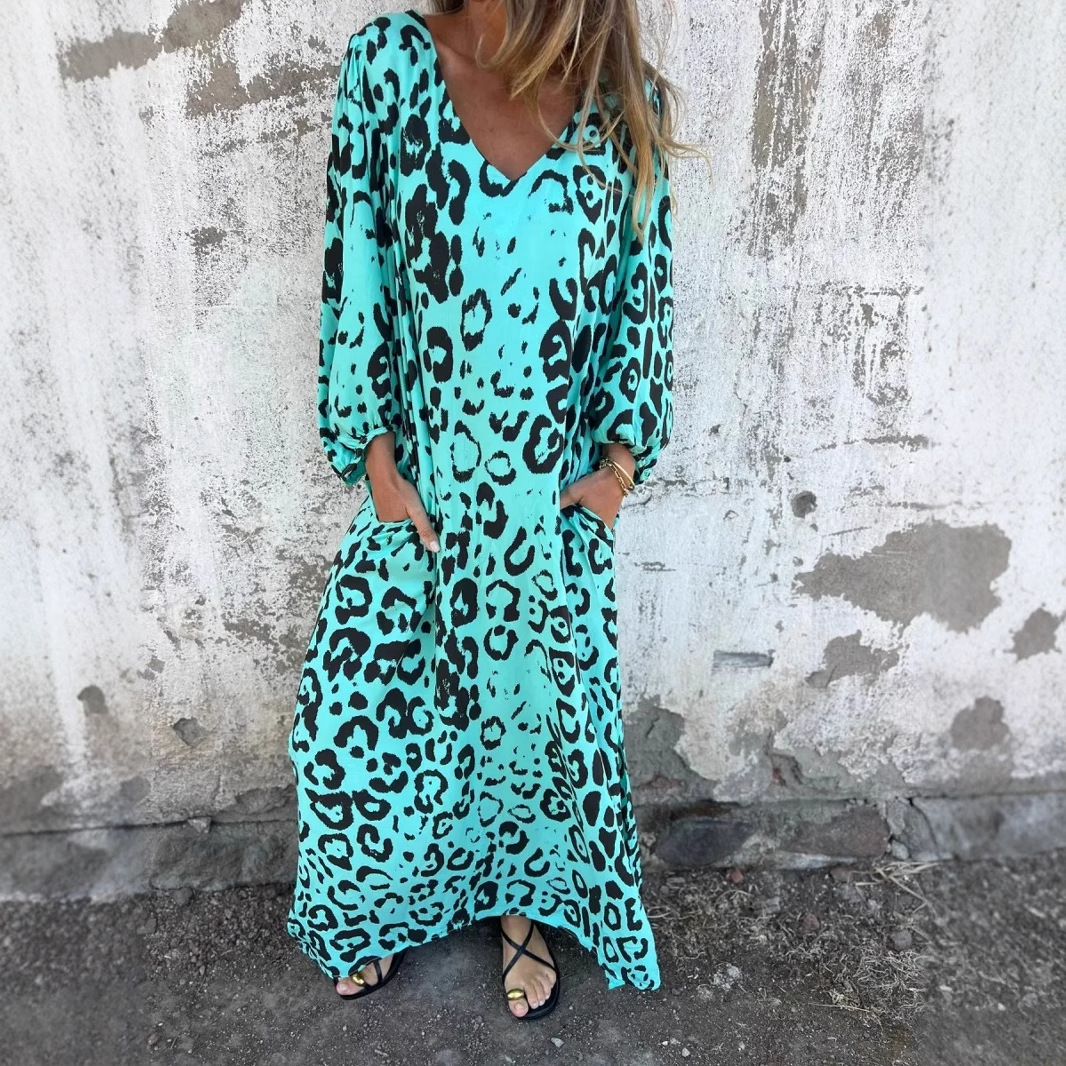Denise | Dress with Leopard Print - Threadford
