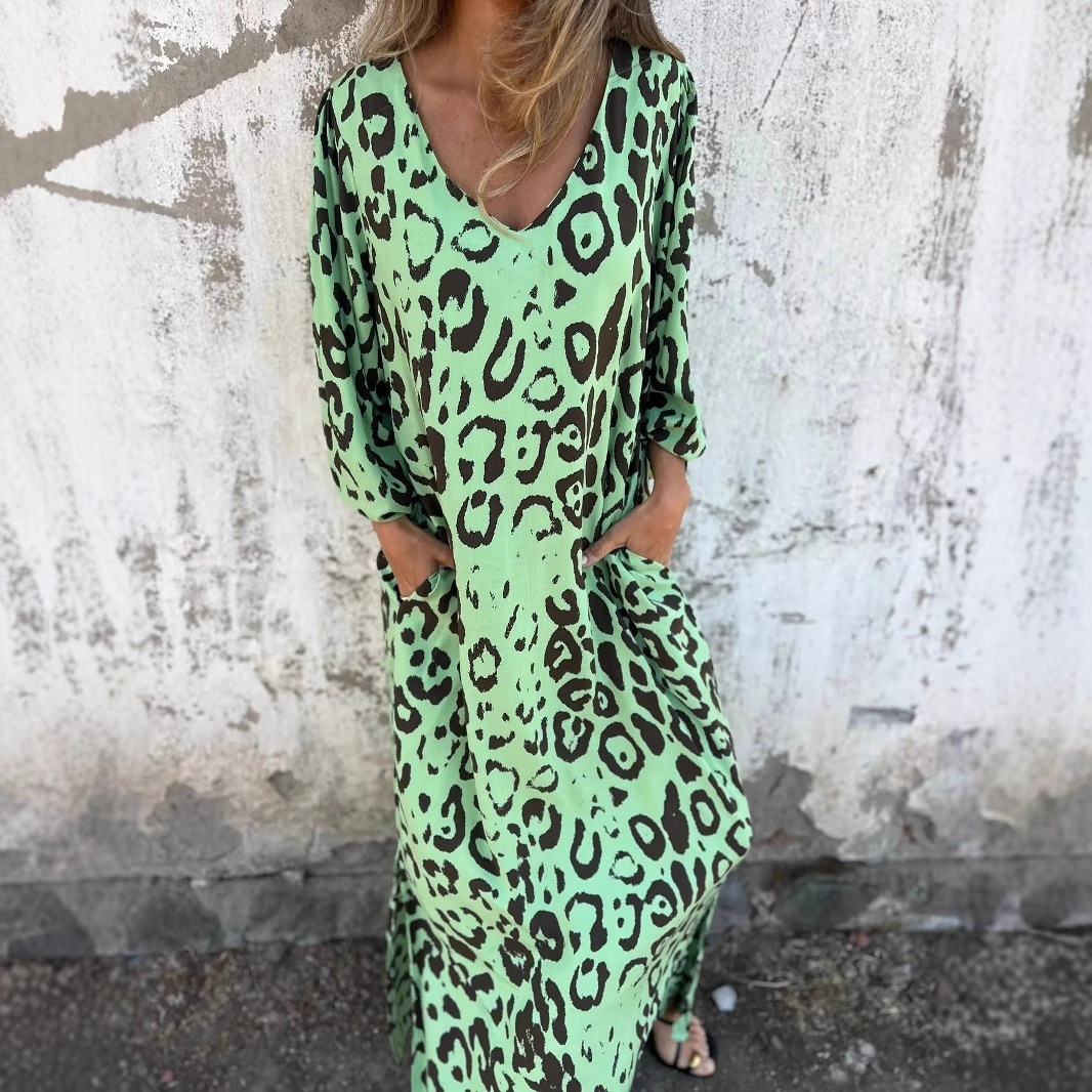Denise | Dress with Leopard Print - Threadford