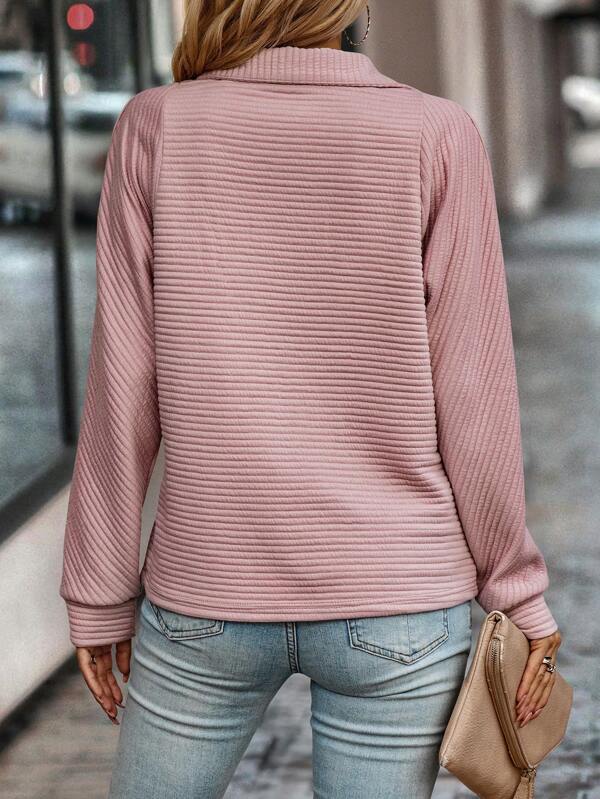 Viola - Elegant V-Neck Sweater - Threadford